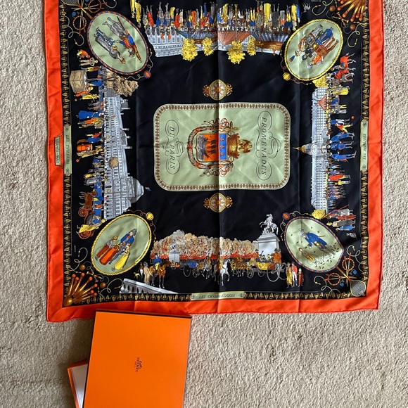 Hermes Colorful Parisian Scarf - Picture 2 of 3